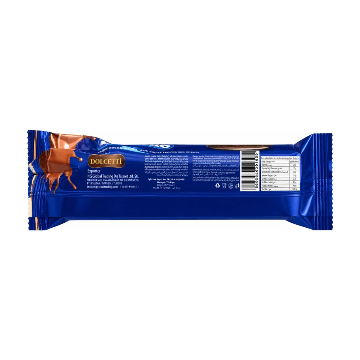 Galleta crujiente de cacao con crema de chocolate Dolcero Dolcetti (56 g / 1.97 oz) - Thumbnail 2