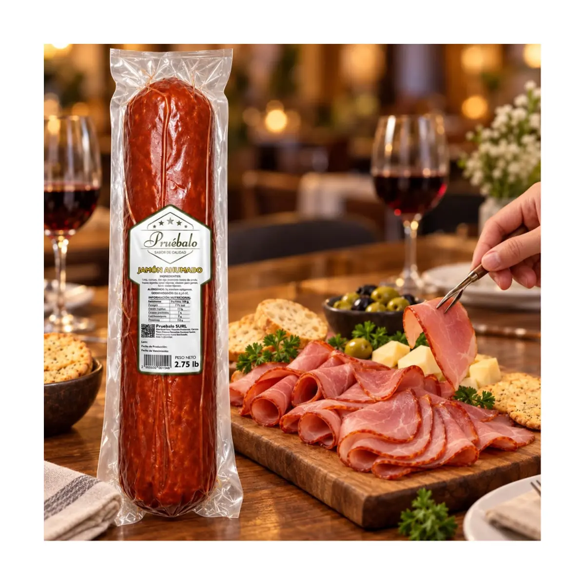 Jamón ahumado Pruébalo (1.24 kg / 2.75 lb) - Thumbnail 4