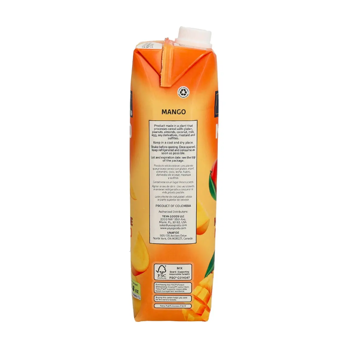 Néctar de mango YEYA (2 x 1 L / 33.8 fl oz) - Thumbnail 2