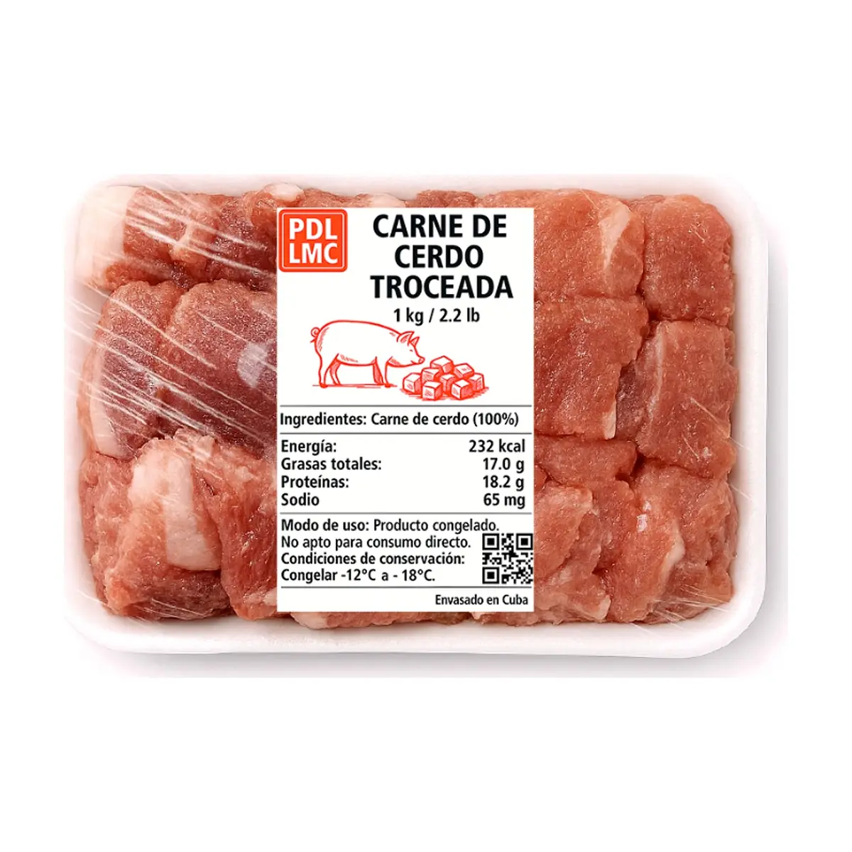 Carne de cerdo troceda PDL LMC (1 kg / 2.2 lb) - Thumbnail 3