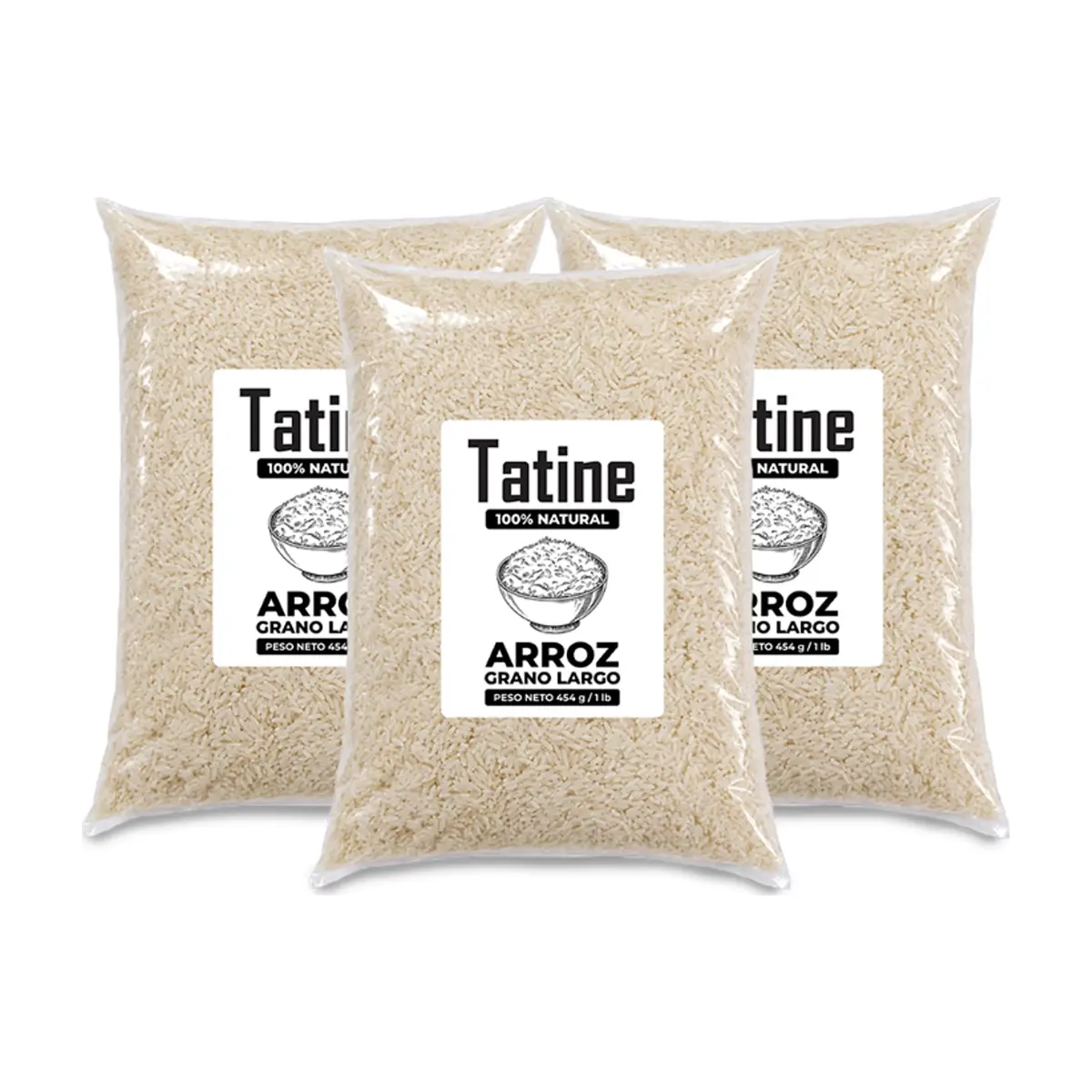 Arroz de grano largo Tatine (3 x 454 g / 1 lb)
