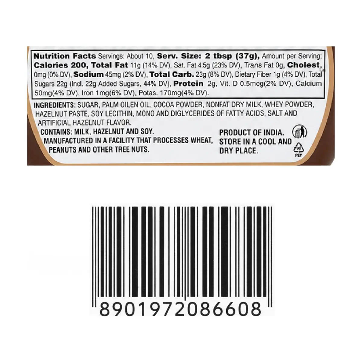Crema de avellanas con cacao - tipo nutella - Nuty Cream Castellum (150 g / 5.3 oz) - Miniatura 3