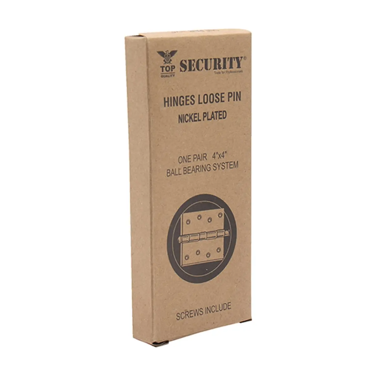 Bisagra de pasador suelto con terminación cromada de 4" x 4" Security (2 U) - Thumbnail 2