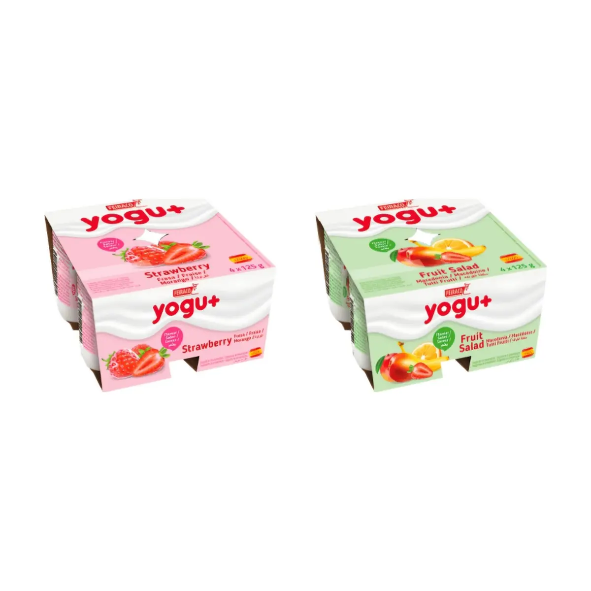 Yogur pasteurizado sabor a fresa + Yogur pasteurizado sabor a macedonia - Imagen 1