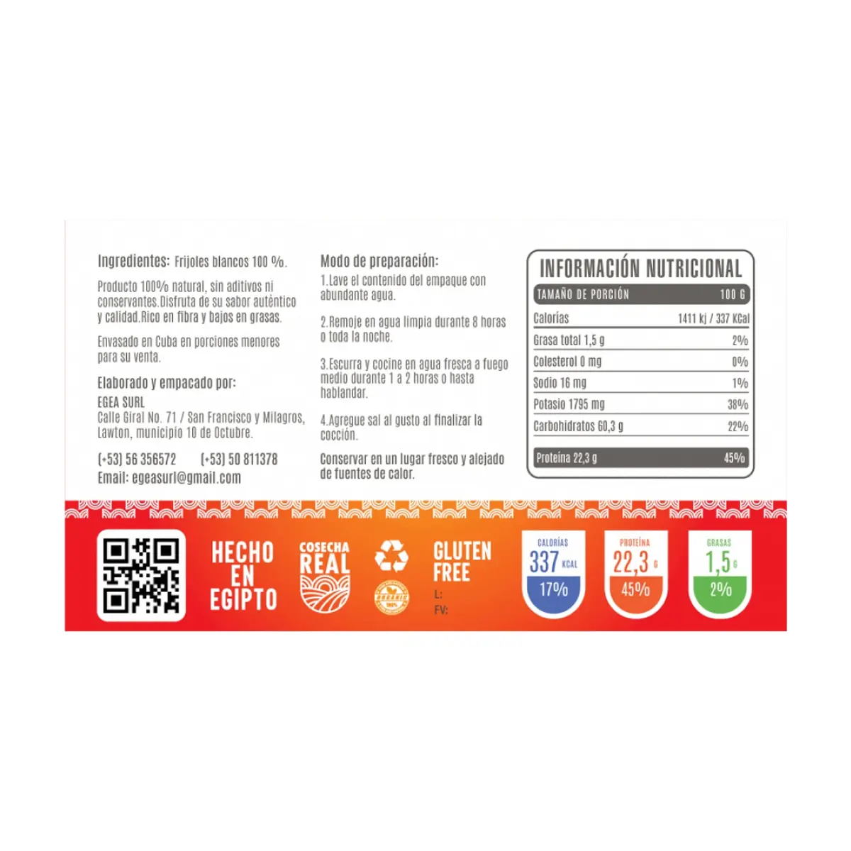 Frijoles blancos Cosecha Real (5 x 500 g / 1.1 lb) - Thumbnail 3