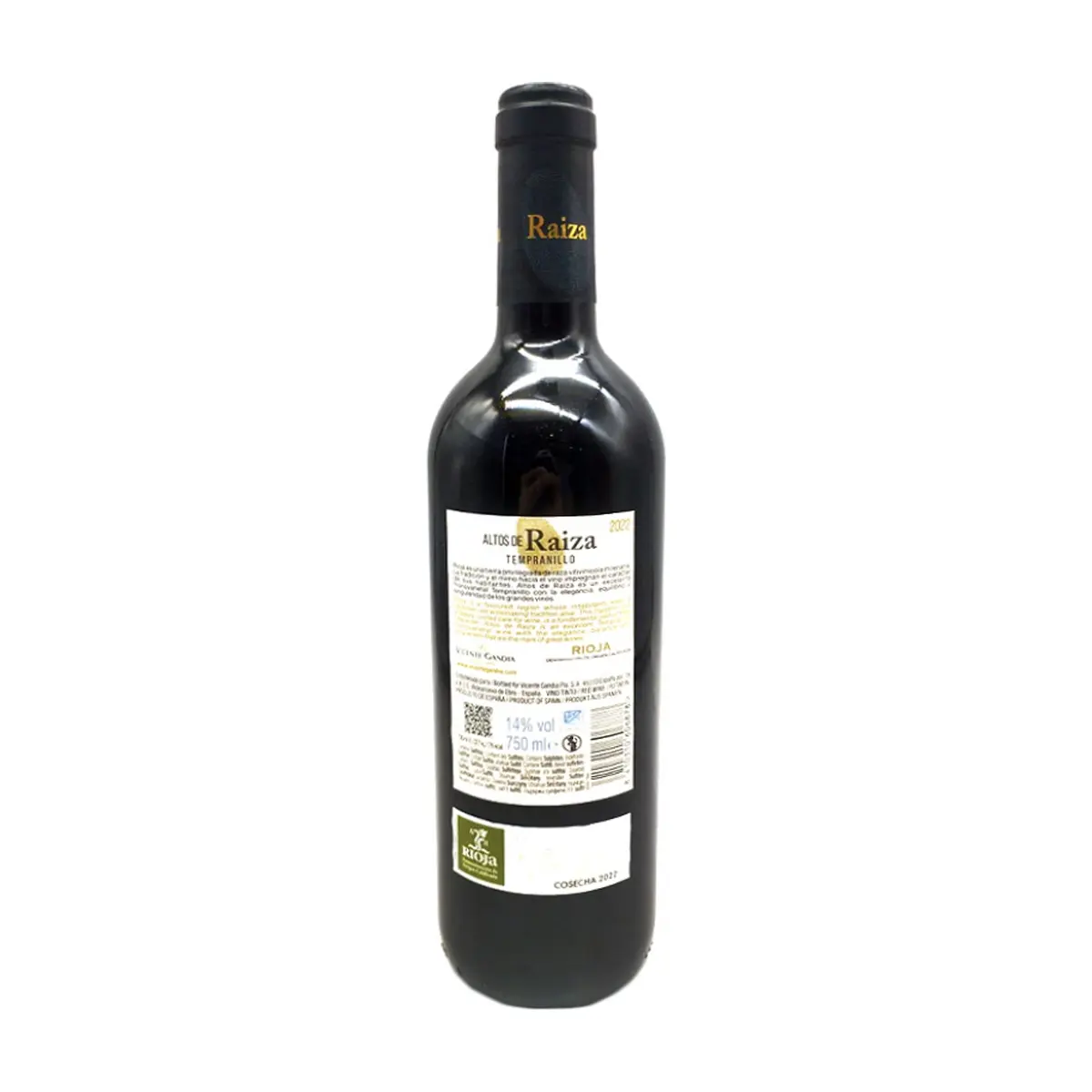 Vino tinto Rioja Tempranillo Altos de Raiza (750 ml) - Thumbnail 2