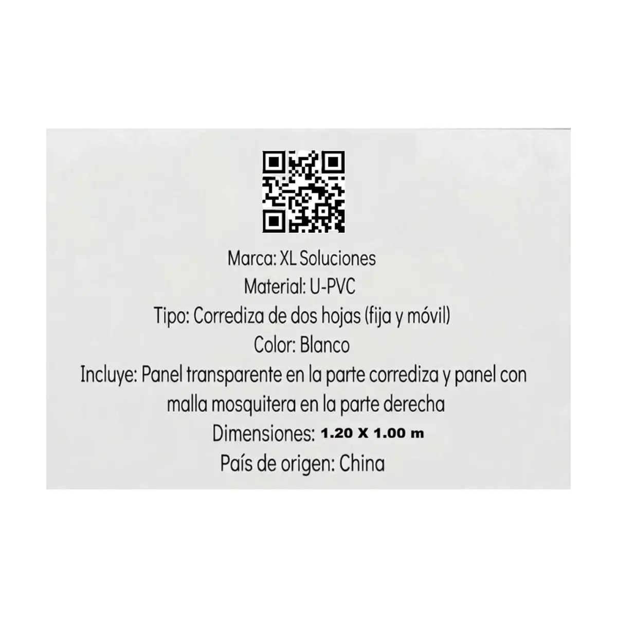 Ventana corrediza de u-PVC modelo LYV121 XL Soluciones (1.20 m x 1.00 m) - Miniatura 3