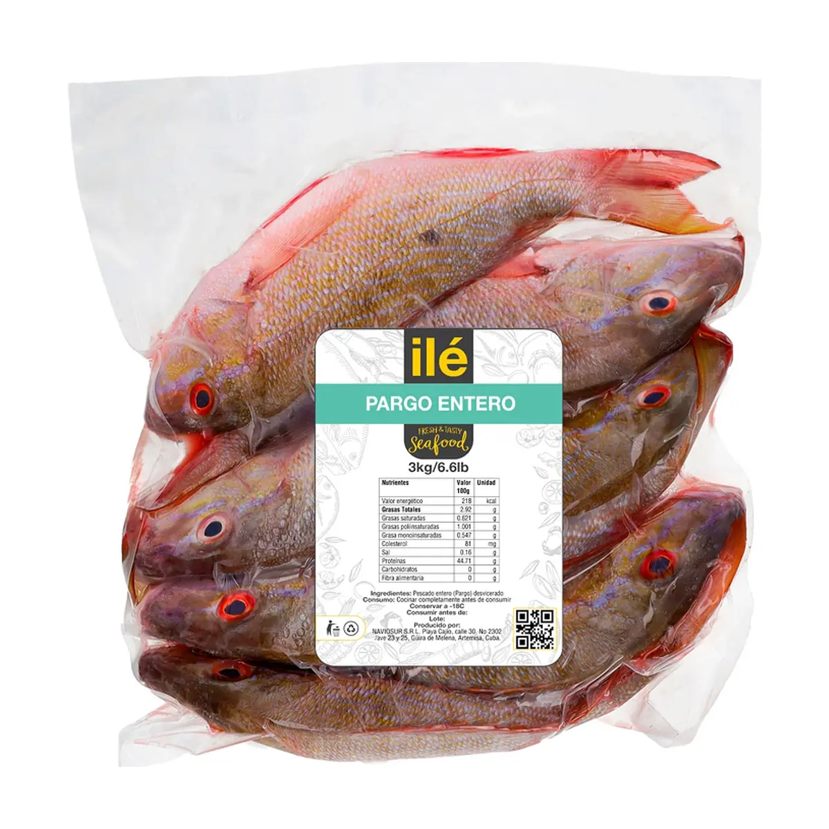 Pescado Pargo entero Ilé (3 kg / 6.6 lb) - Miniatura 1