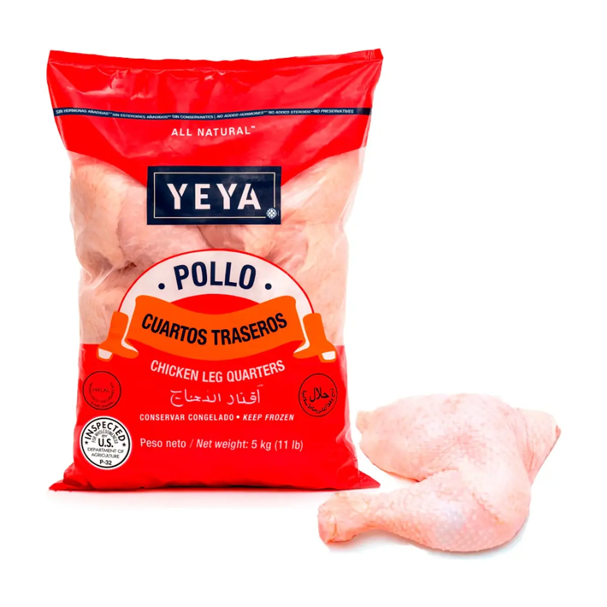 Cuartos traseros de pollo YEYA (5 kg / 11 lb)
