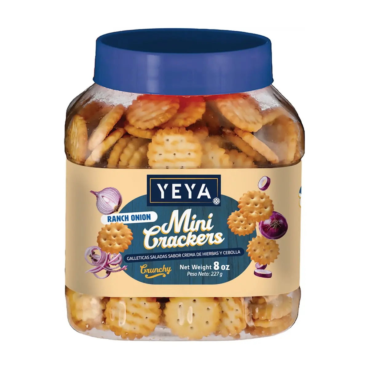 Galleticas saladas sabor crema de hierbas y cebolla YEYA (227 g / 8 oz)