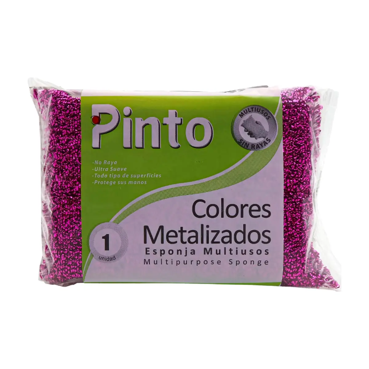 Esponja multiusos colores metalizados Pinto