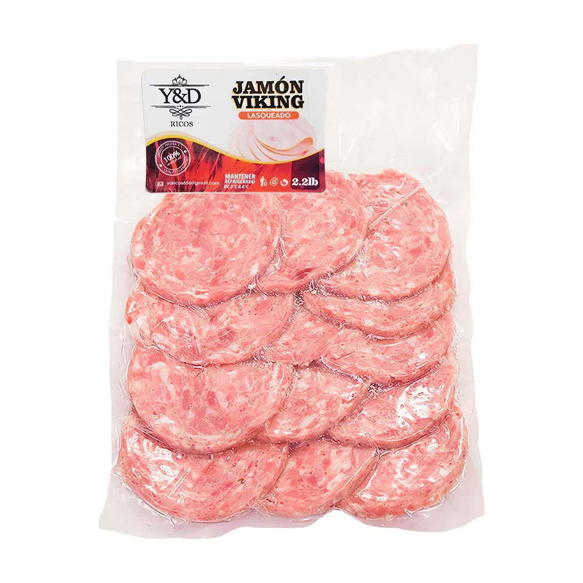Jamón viking lasqueado Y&D Ricos (1 kg / 2.2 lb)