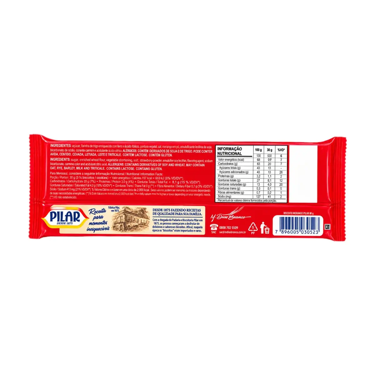 Sorbetos de fresa Pilar (80 g / 2.82 oz) - Miniatura 2