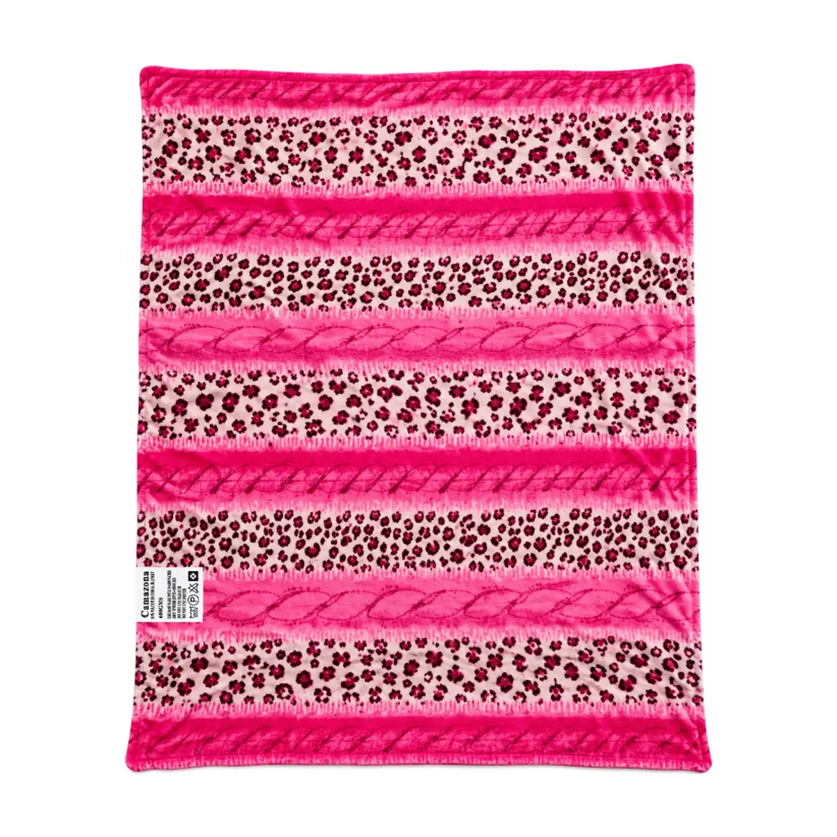Colcha camera antialérgica rosada con estampado de leopardo 150 x 200 cm Camazona - Miniatura 2