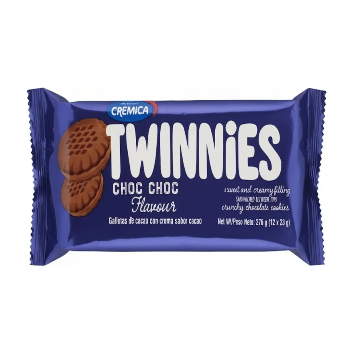 Galletas de chocolate con crema sabor a chocolate Mrs Bector's Cremica Twinnies (276 g / 9.7 oz)