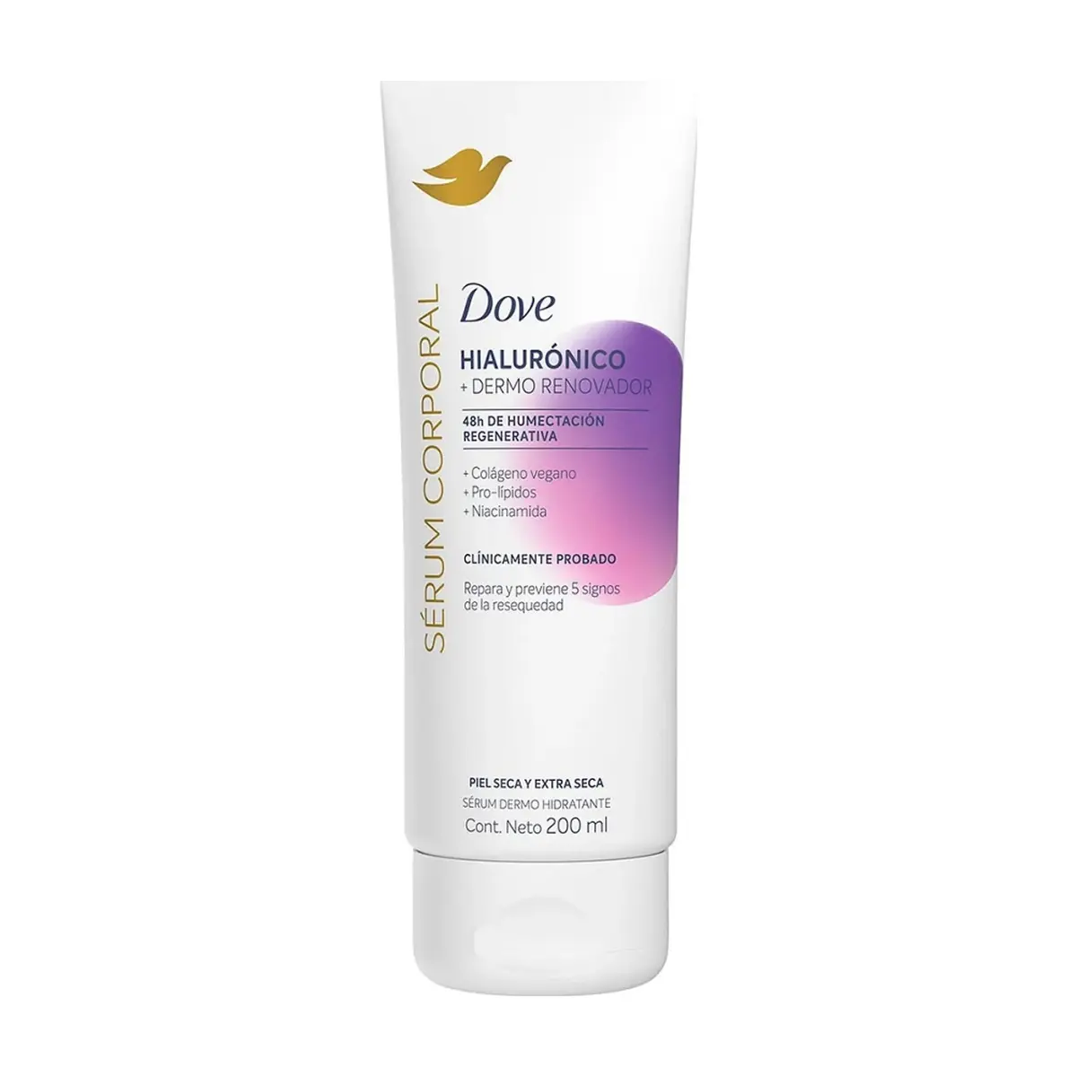 Sérum corporal Hialurónico Dermo Renovador piel seca y extra seca Dove (200 ml)