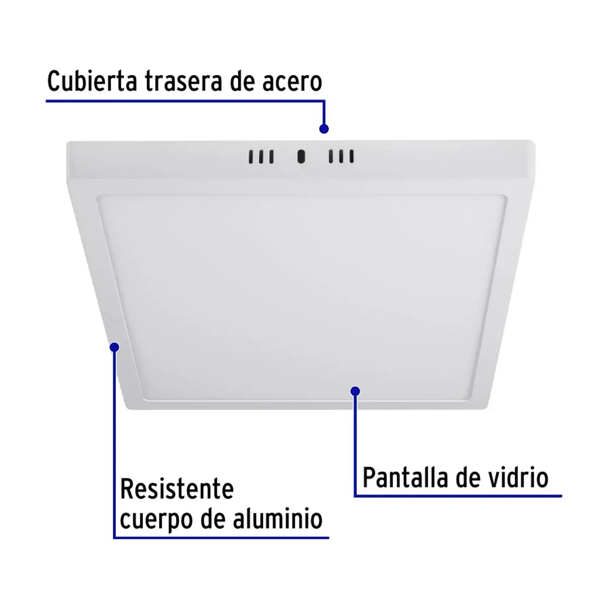 Luminario cuadrado blanco LED 24 W Volteck PLA-213L - Thumbnail 5