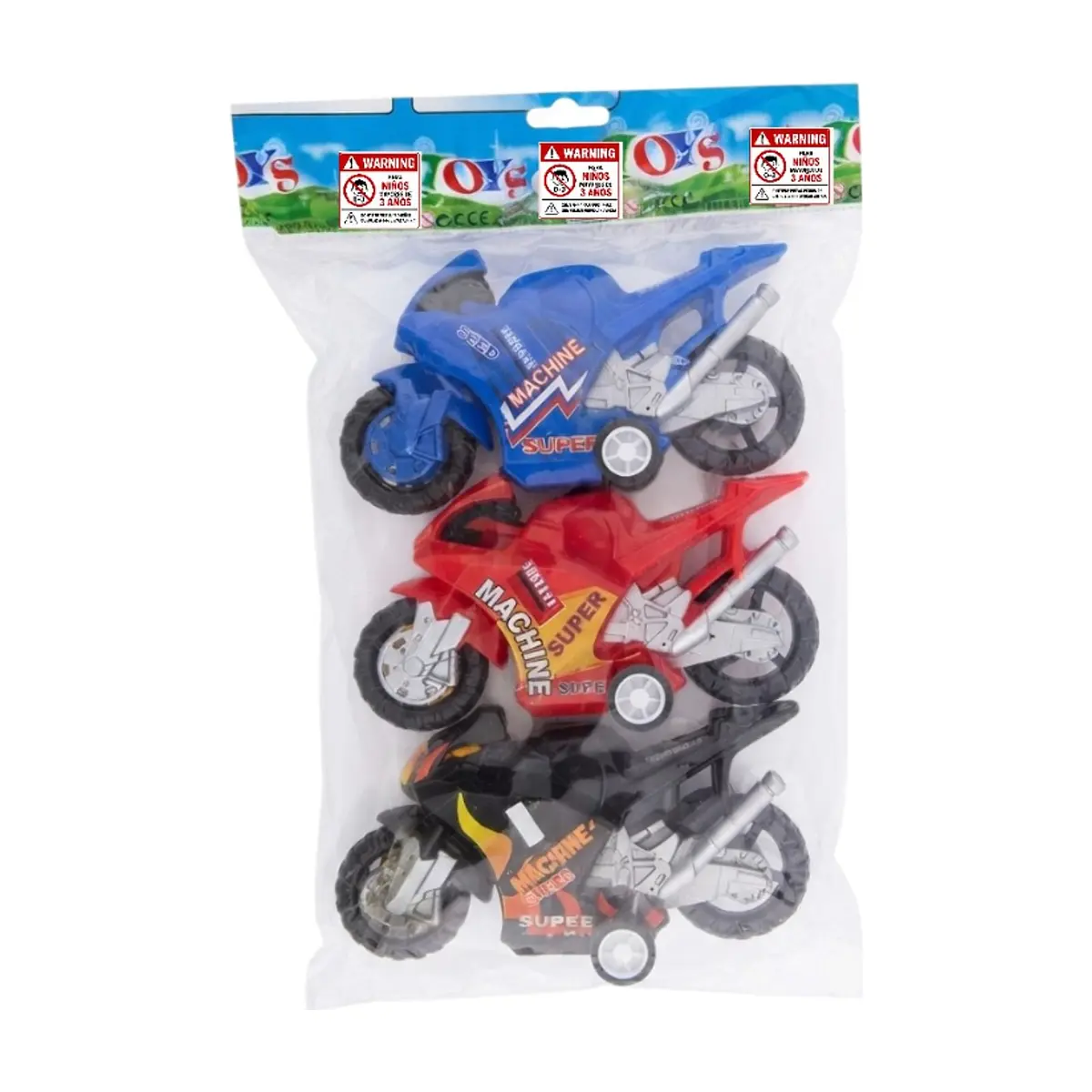Juego de 3 motocicletas plásticas de fricción Gutza - Thumbnail 2