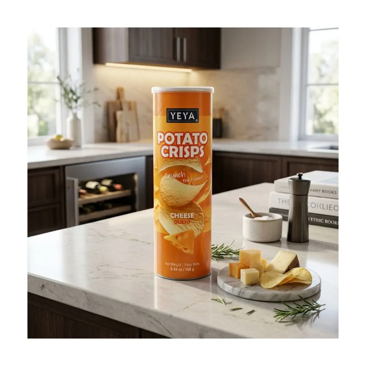 Papas fritas crujientes sabor queso  YEYA (14 X 160 g / 5.64 oz) - Thumbnail 5