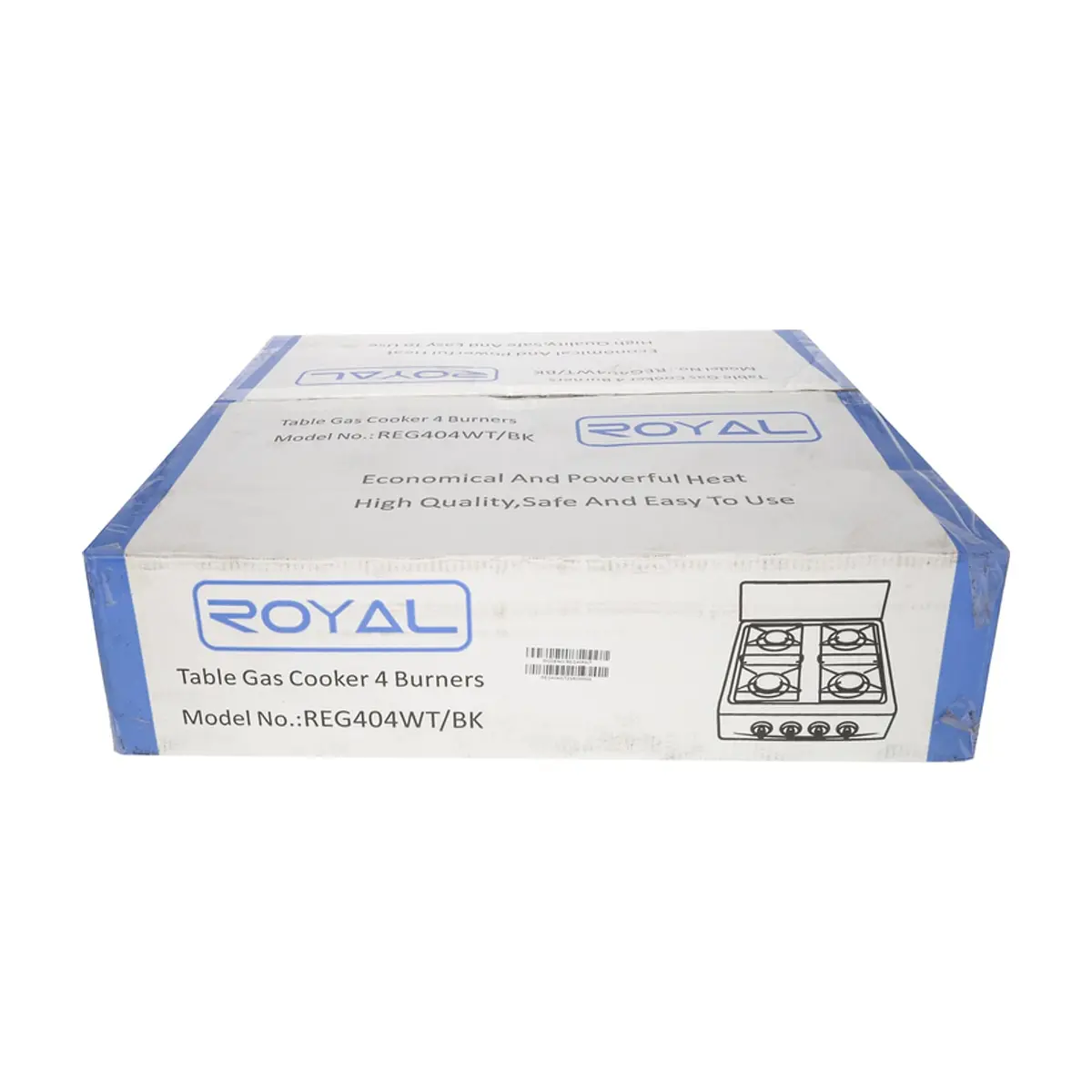 Cocina de mesa de gas de 4 hornillas blanca Royal REG404WT - Thumbnail 3
