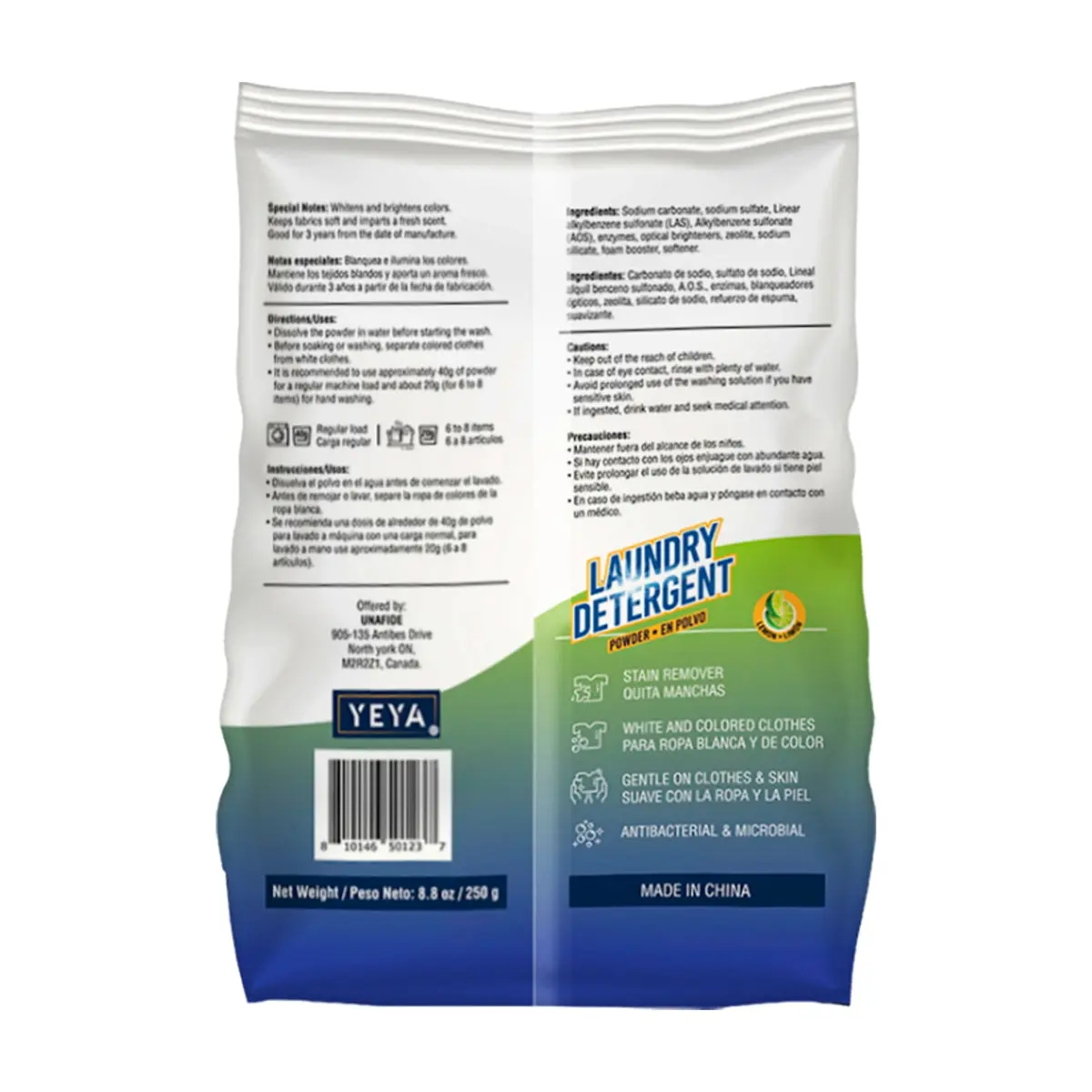 Detergente en polvo con aroma a limón YEYA (10  x 250 g / 8.8 oz) - Thumbnail 3