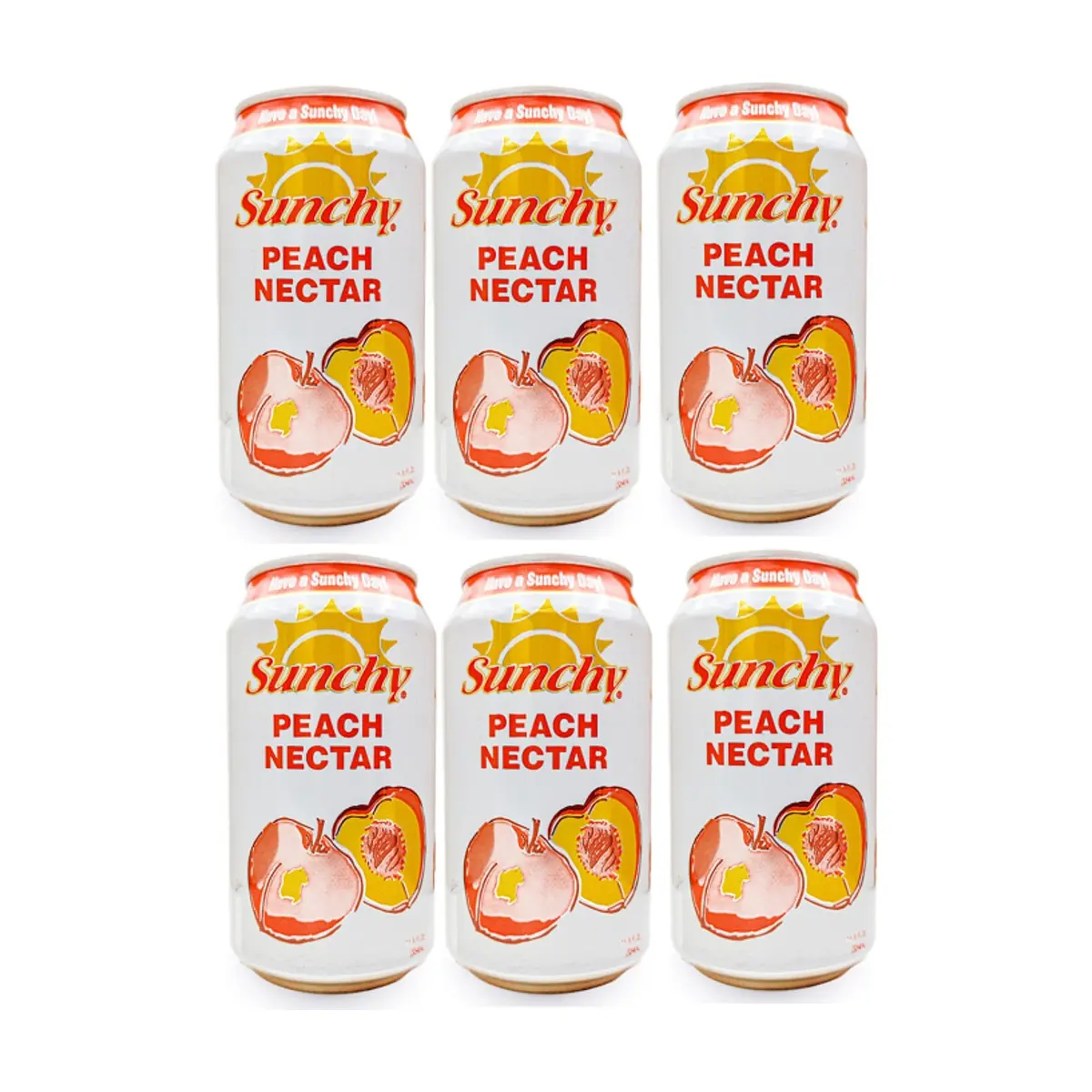 Néctar de melocotón Sunchy (6 x 334 ml / 11.3 fl oz) - Imagen 1