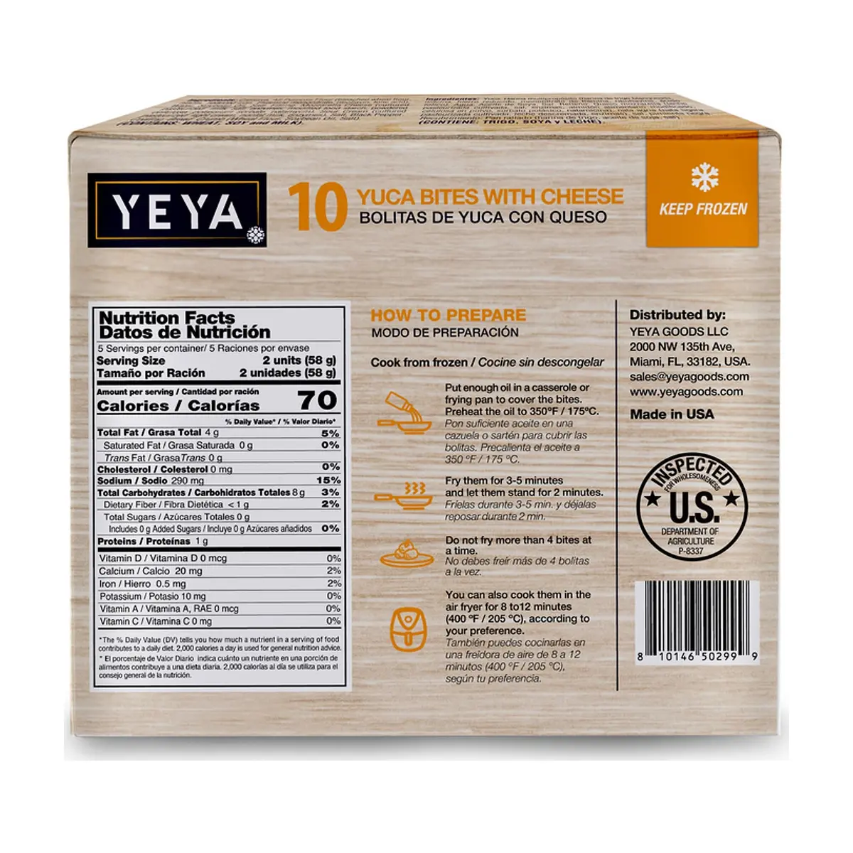 Bolitas de Yuca con Queso YEYA (283.5 g / 10 oz) - Thumbnail 2