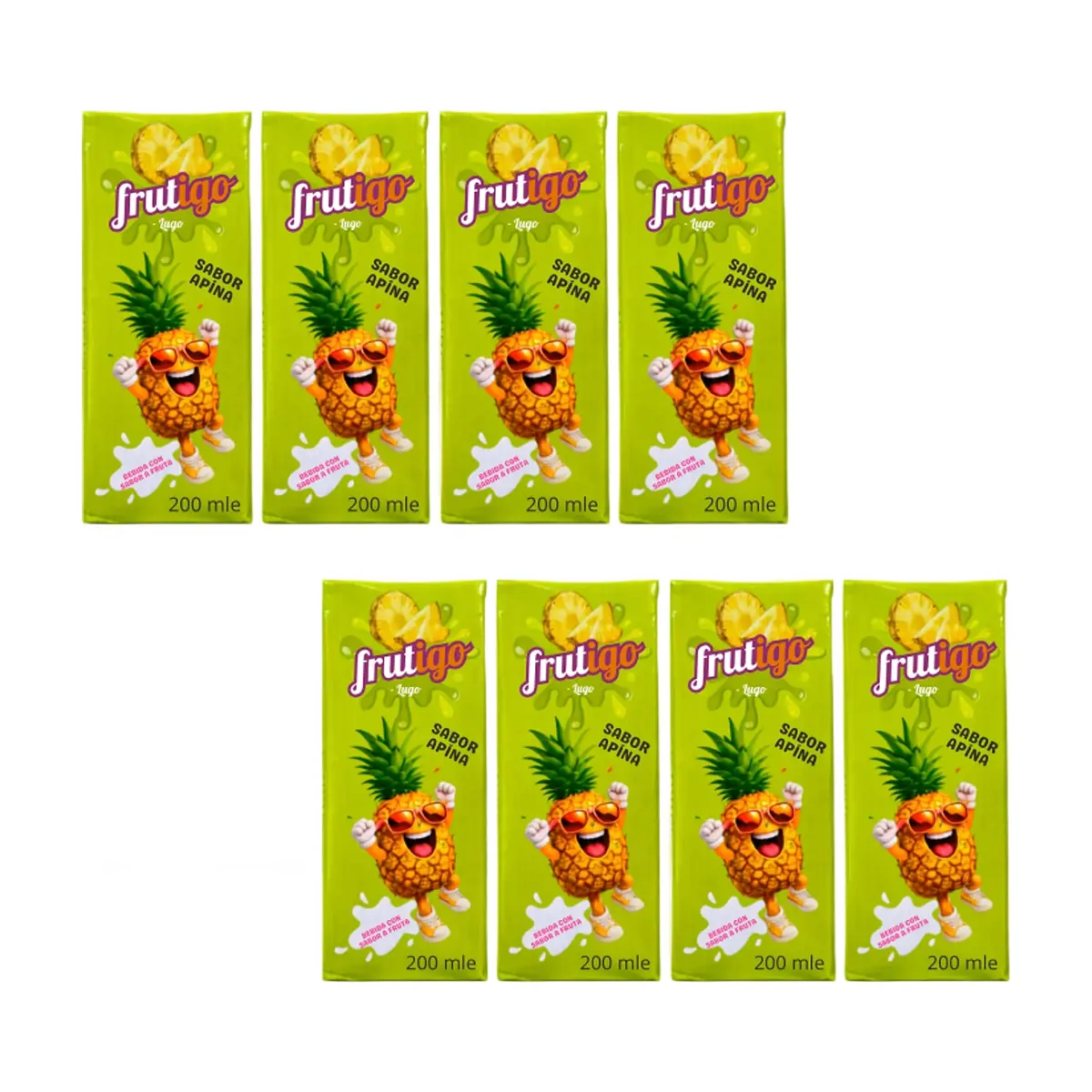 Bebida sabor a piña Frutigo (8 x 200 ml / 6.76 floz)