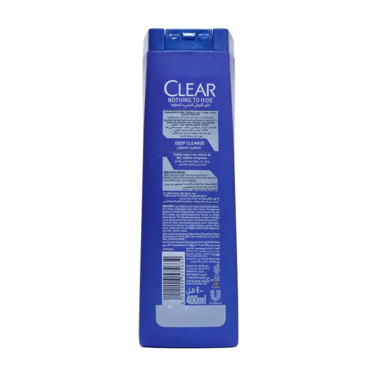 Champú anticaspa para hombres Deep Cleanse Clear (400 ml) - Thumbnail 2