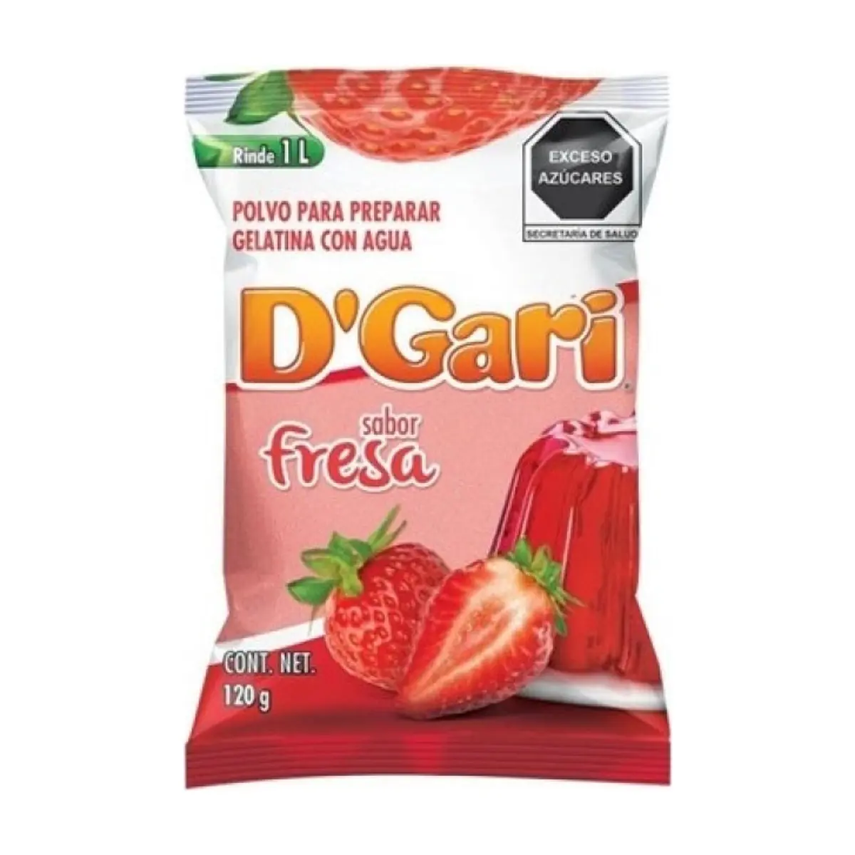 Gelatina sabor fresa D'Gari (120 g / 4.2 oz) - Thumbnail 2