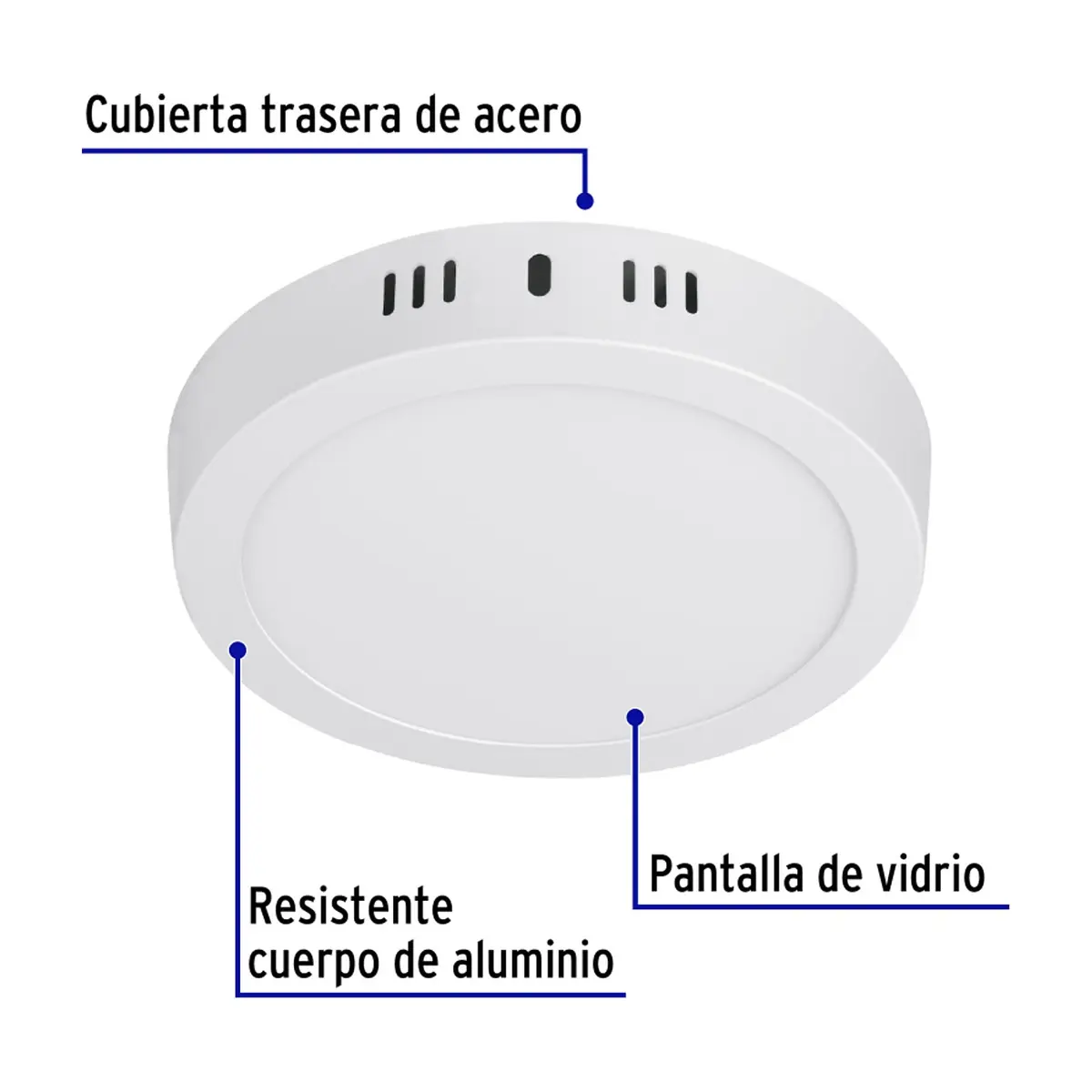 Luminario redondo blanco LED 12 W Volteck PLA-205L - Thumbnail 5