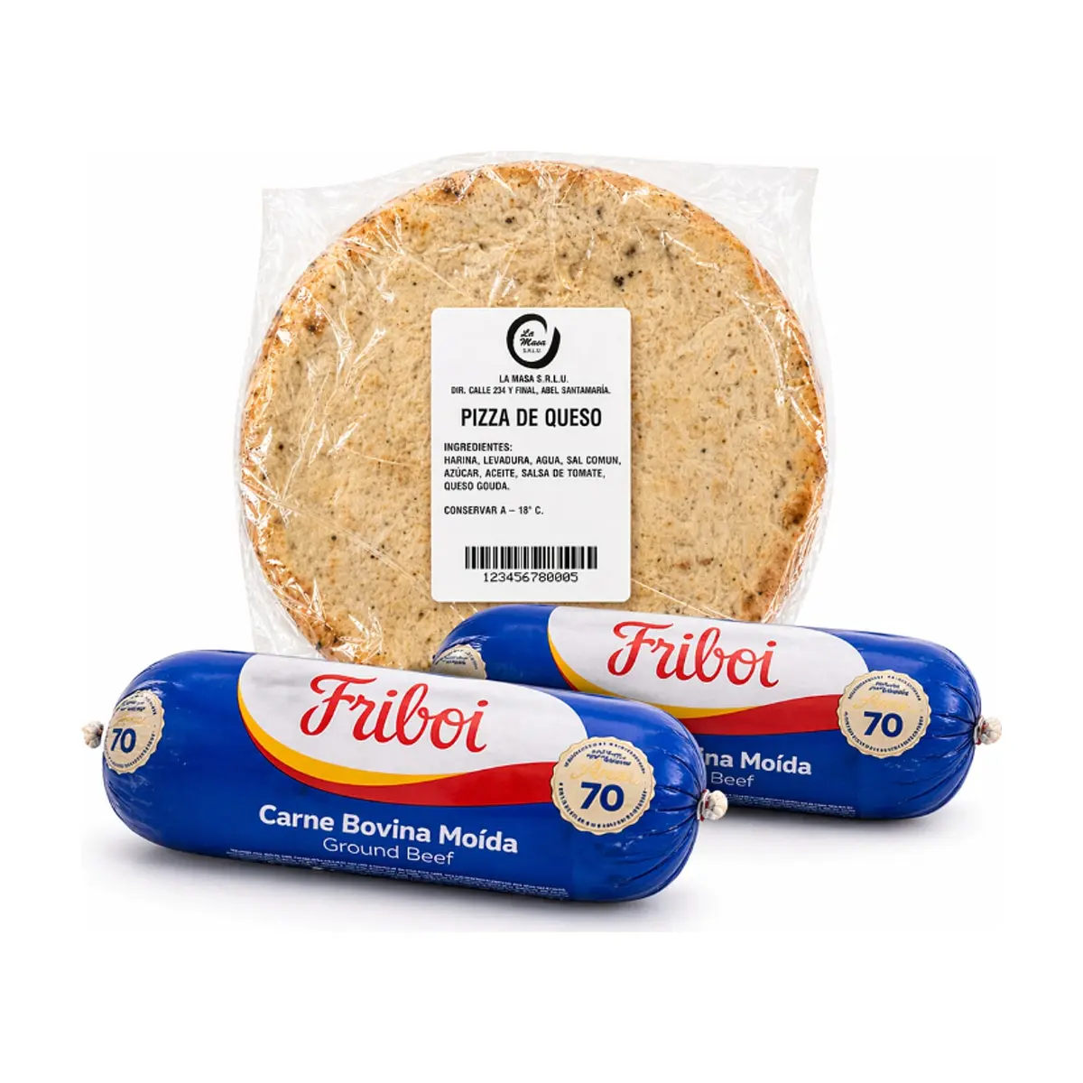 Combo 1 pizza de queso La Masa (20 cm) + 2 picadillos de res Friboi (500 g / 1.10 lb) - Thumbnail 2