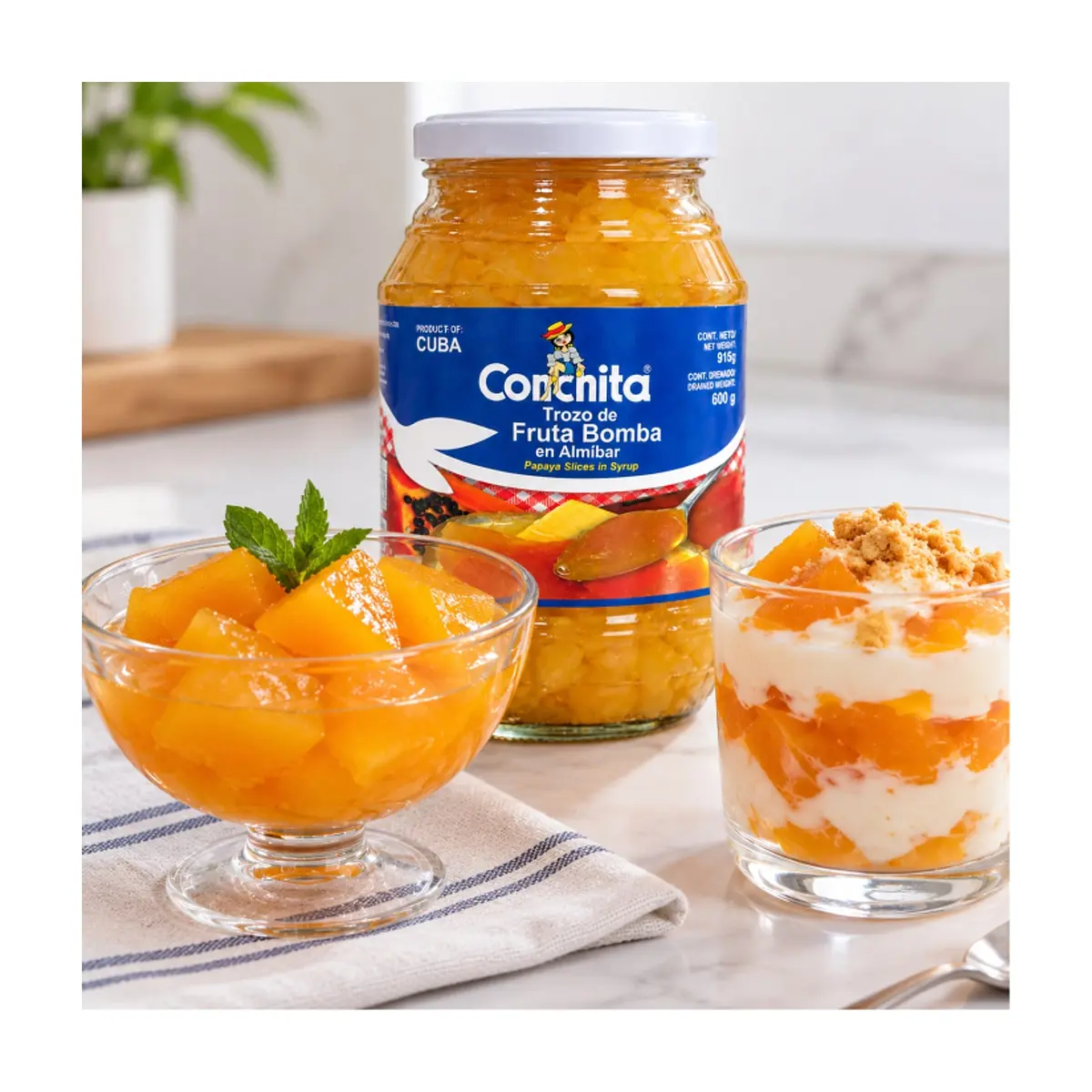 Trozos de fruta bomba en almíbar Conchita (915 g / 32.3 oz) - Thumbnail 4