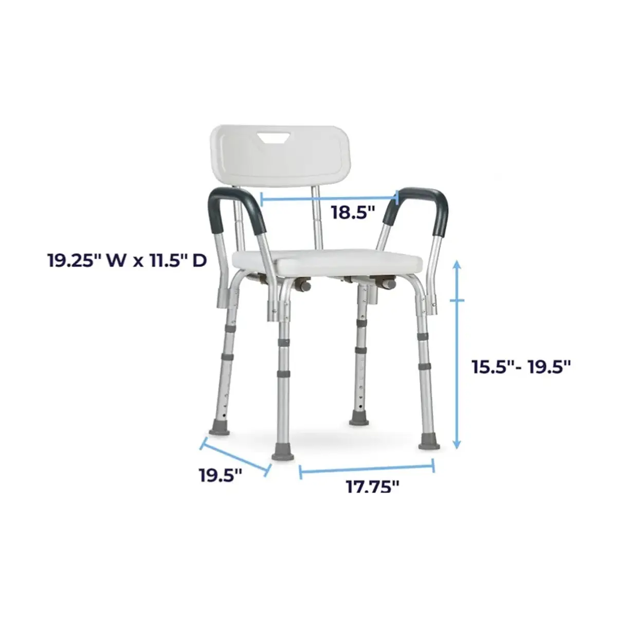 Silla de ducha con respaldo Drive Medical - Thumbnail 2