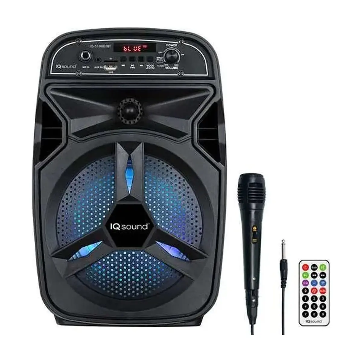 Altavoz portátil Bluetooth de fiesta IQ Sound de 8"