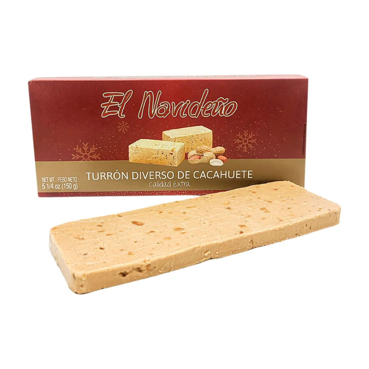 Turrón diverso de cacahuete -blando- El Navideño (150 g / 5.29 oz) - Miniatura 1