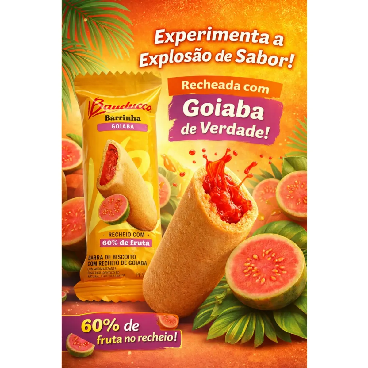 Bizcocho con relleno a sabor guayaba Bauducco (6 x 30 g / 1.05 oz) - Thumbnail 5