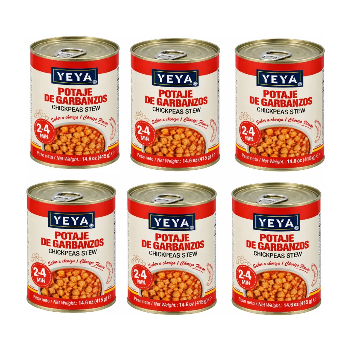 Potaje de garbanzos YEYA (6 x 415 g / 14.6 oz) - Miniatura 1