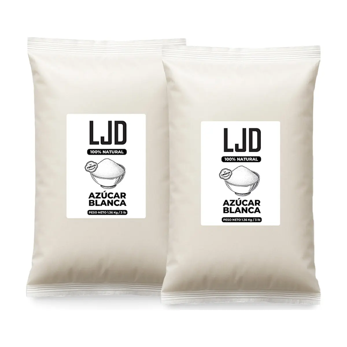 Azúcar blanca LJD (2 x 1.36 kg / 3 lb)