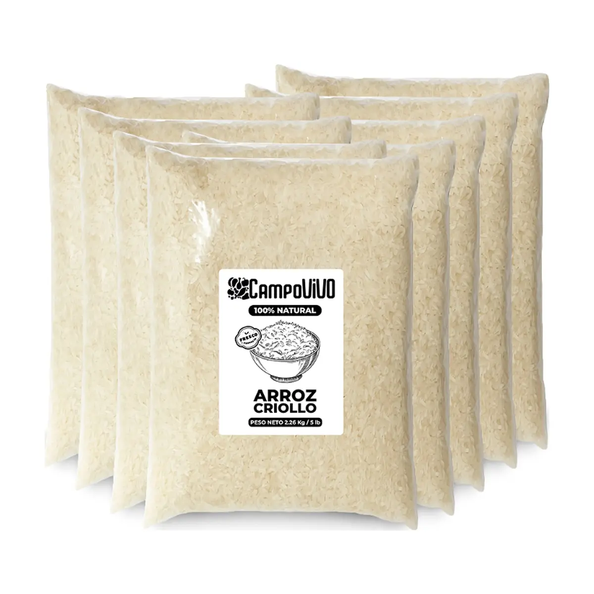 Arroz criollo Campo Vivo (8 x 2.26 kg / 5 lb)