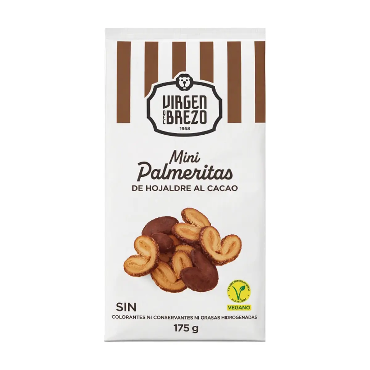 Mini palmeritas de hojaldre al cacao Virgen del Brezo (175 g / 6.17 oz) - Miniatura 1