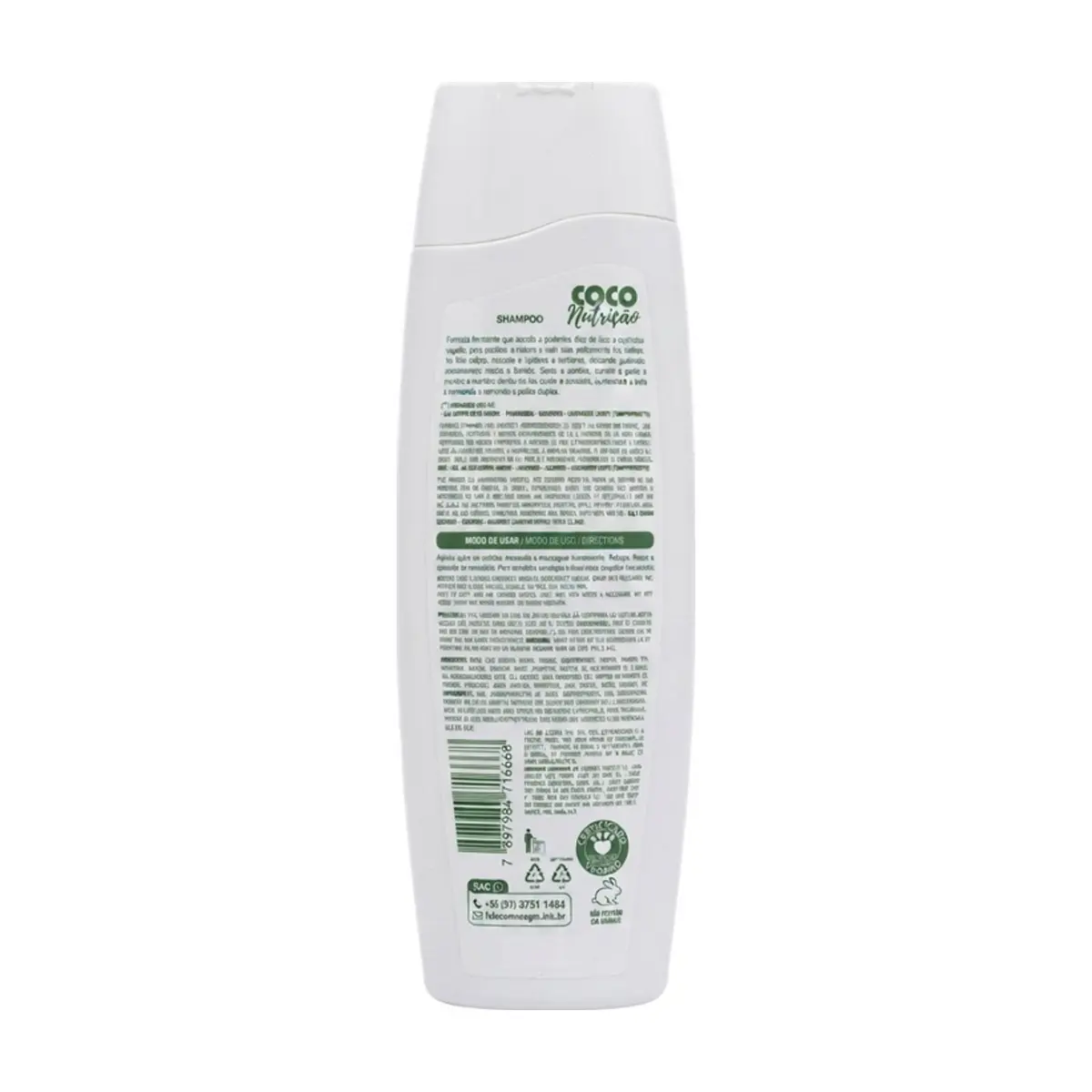 Champú con aceite de coco con queratina vegetal sin sal Vinilady (325 ml) - Thumbnail 2