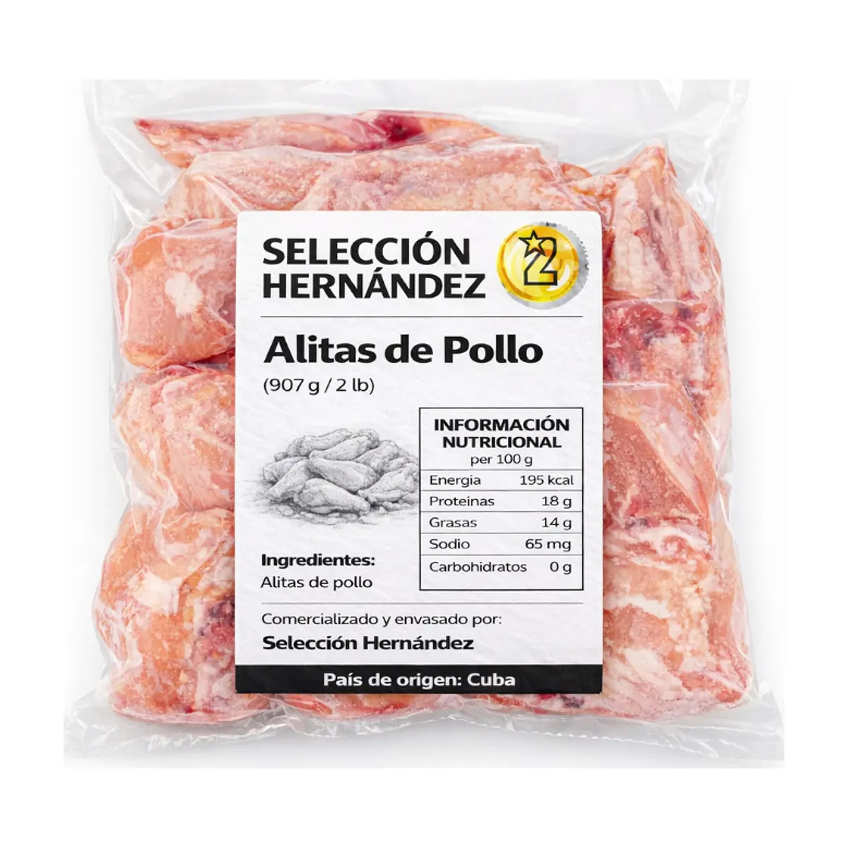 Alitas de pollo Selección Hernández (907 g / 2 lb)