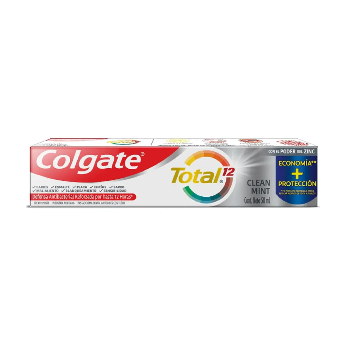 Pasta de dientes menta limpia Total 12 Colgate (50 ml) - Thumbnail 4