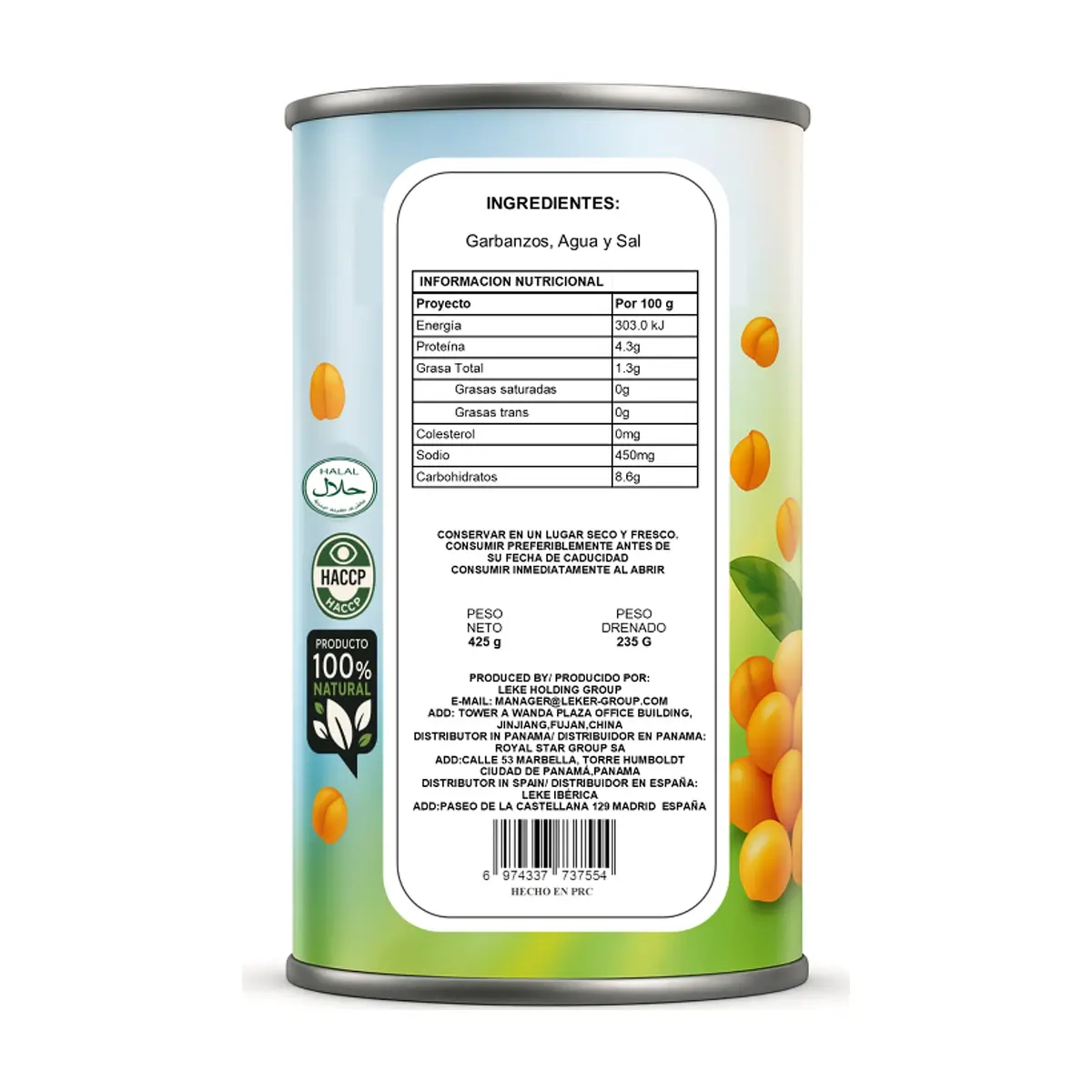 Garbanzos en salmuera Sabrosísimo (425 g / 15 oz) - Miniatura 2