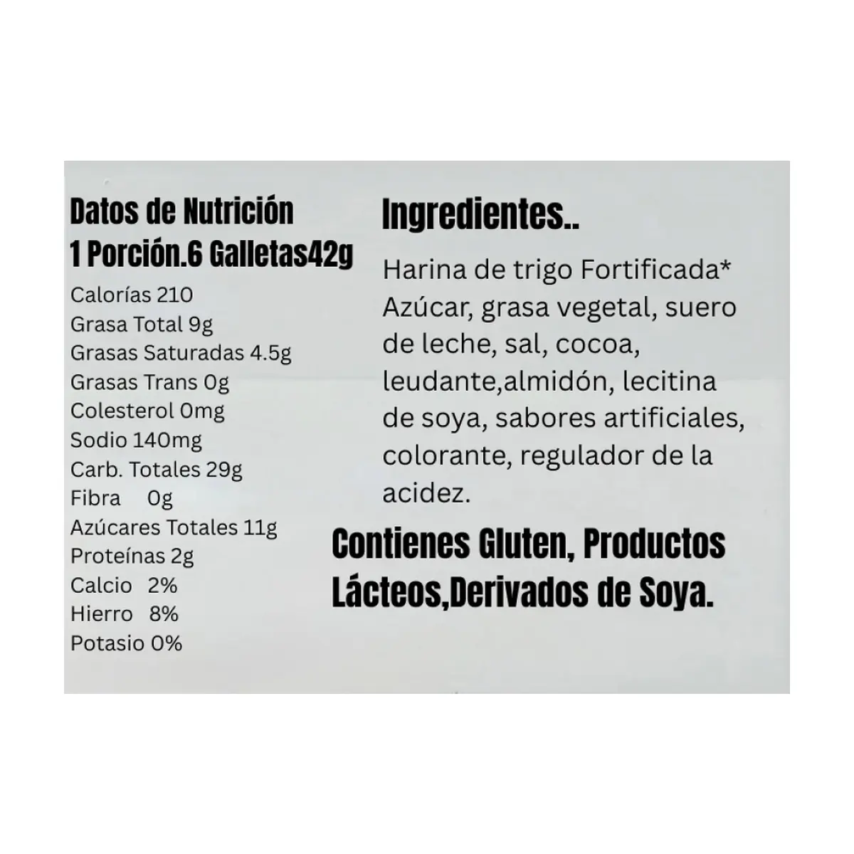 Galletas sabor vainilla con cremas sabor chocolate y vainilla Doble Deleite GN (42 g / 1.48 oz) - Miniatura 3