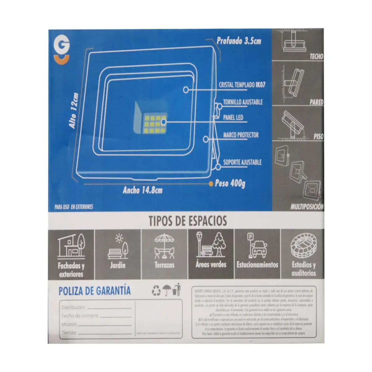 Reflector blanco LED 30 W Igoto REF3030 - Miniatura 5