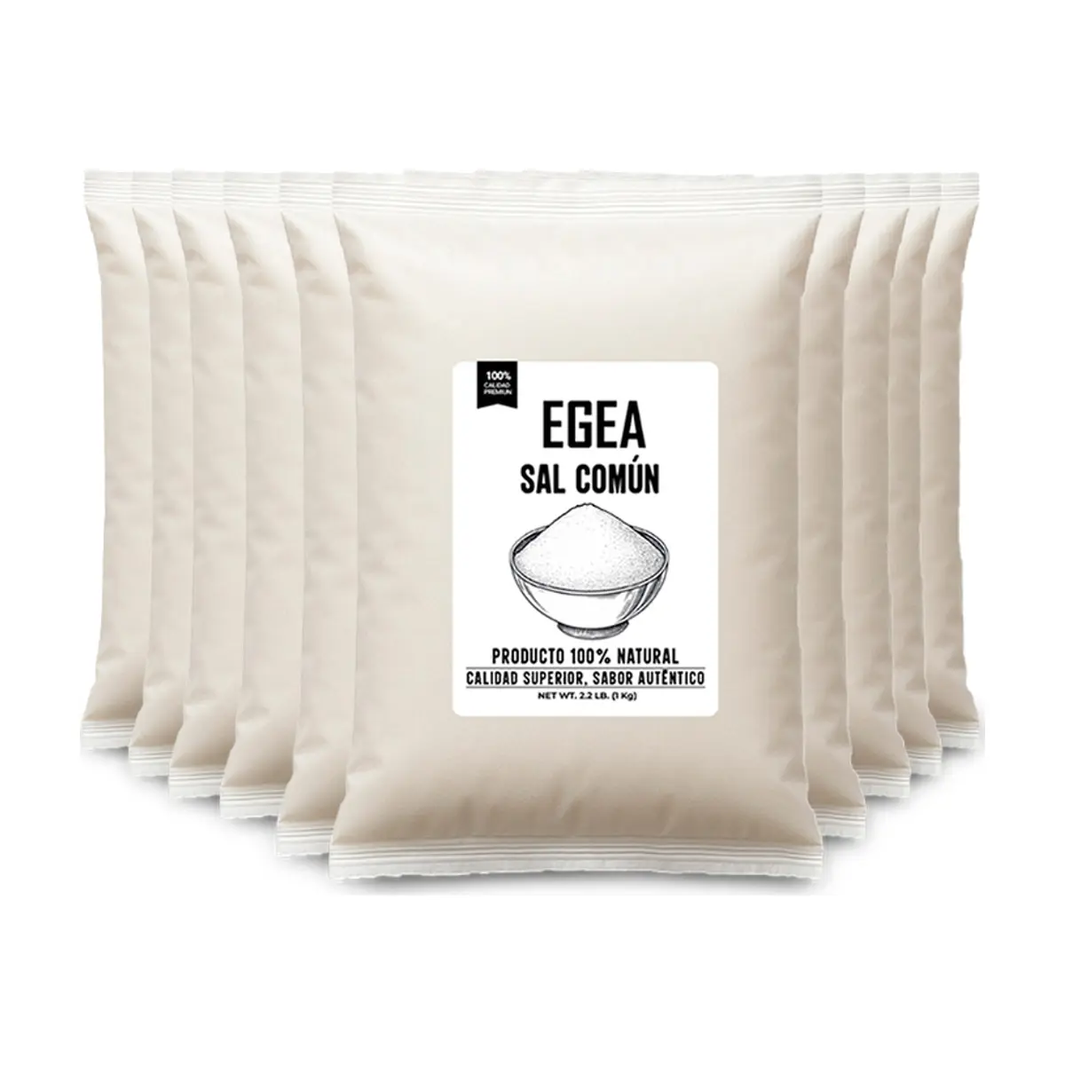 Sal común EGEA (10 x 1 kg / 2.2 lb)