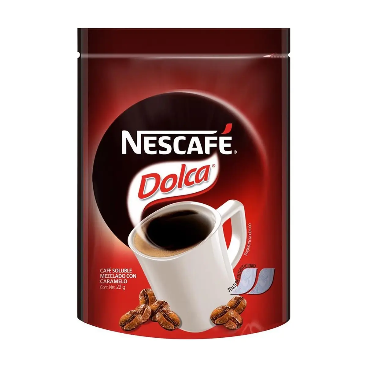 Café soluble mezclado con caramelo Dolca Nescafé (22 g) - Miniatura 1