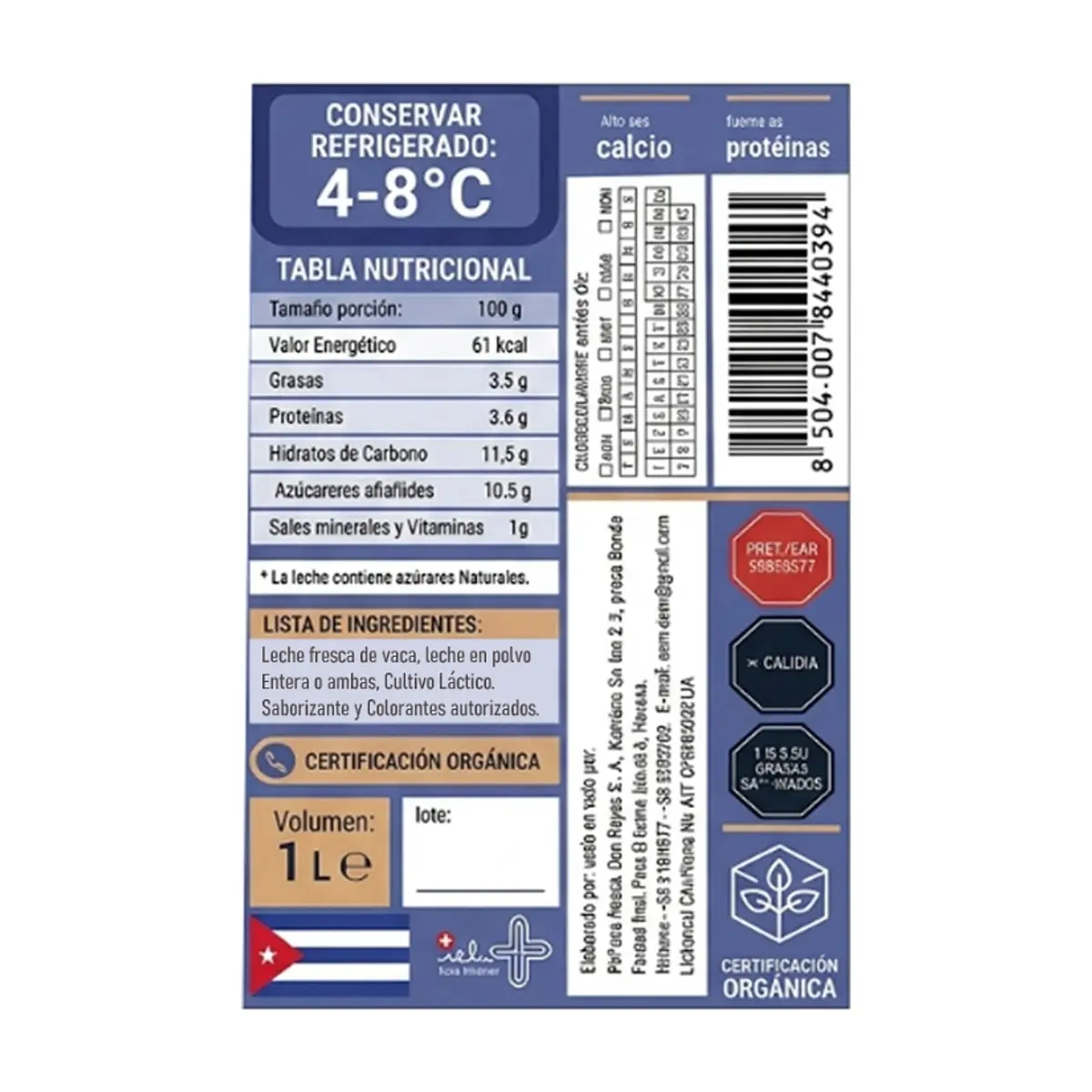 Yogurt natural sabor coco Don Reyes (1 L) - Thumbnail 3